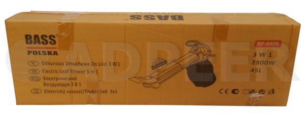 Adpeer Bass Dmuchawa do liści 2800W 45L