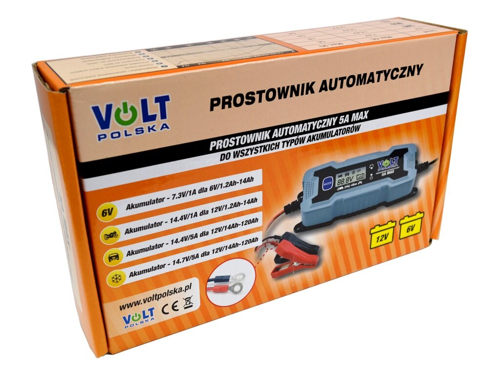 Adpeer Volt Prostownik Volt Polska 5A 6/12V LCD