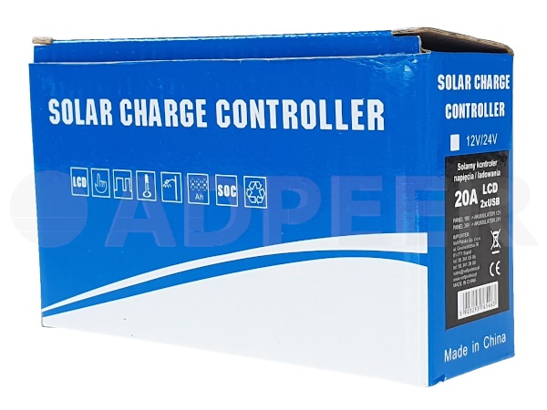 Adpeer Volt Solarny regulator ładowania 20A LCD