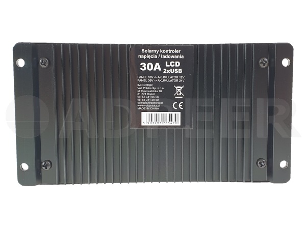 Solarny regulator ładowania 30A LCD USB Volt Polska