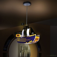 LAMPA SUFITOWA WISZĄCA DZIECIĘCA STATEK PIRACKI