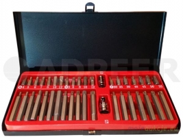 Zestaw końcówek torx spline 1/2" i 3/8" 40 szt