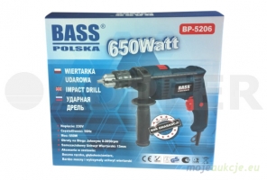 Wiertarka udarowa 650W 13mm Bass Polska 5206