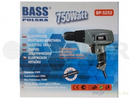 Wiertarko-wkrętarka z regulacją 750W Bass Polska 5252