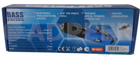 Wiertarka pneumatyczna prosta 0,8-10mm Bass Polska 9501