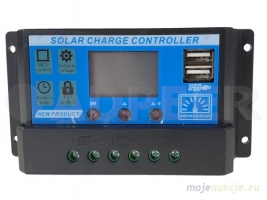 Solarny regulator ładowania 30A LCD USB Volt Polska SOLU-30 3IPSSOLU30